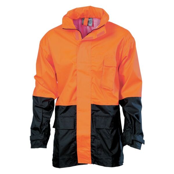 Hi Vis Two Tone Light Weight Rain Jacket Thumbnail