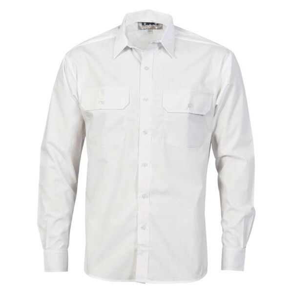 Mens Polyester Cotton Work Long Sleeve Shirt Thumbnail